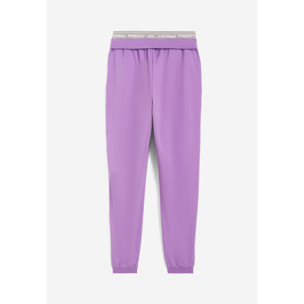 Pantaloni joggers in jersey con elastico logato scopribile