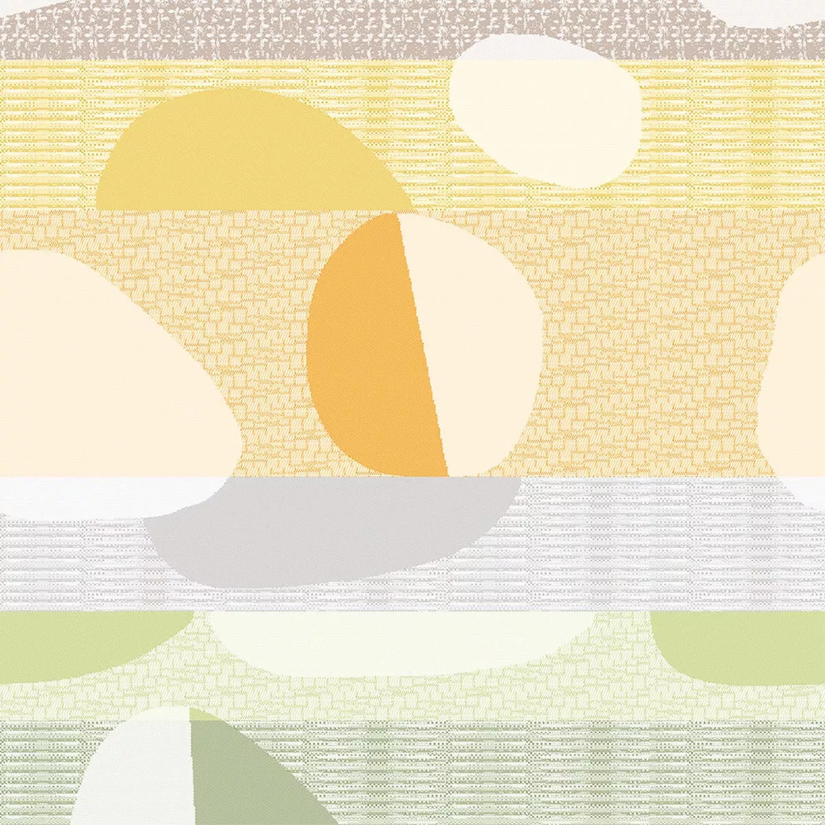 Serviette pur coton 205 g/m² motif jacquard vert orange Mille galets terre cuite