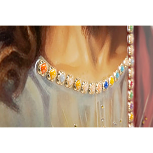 DIPINTO SU TELA LACCATO JESUS C/CORNICE CM 72X4X102