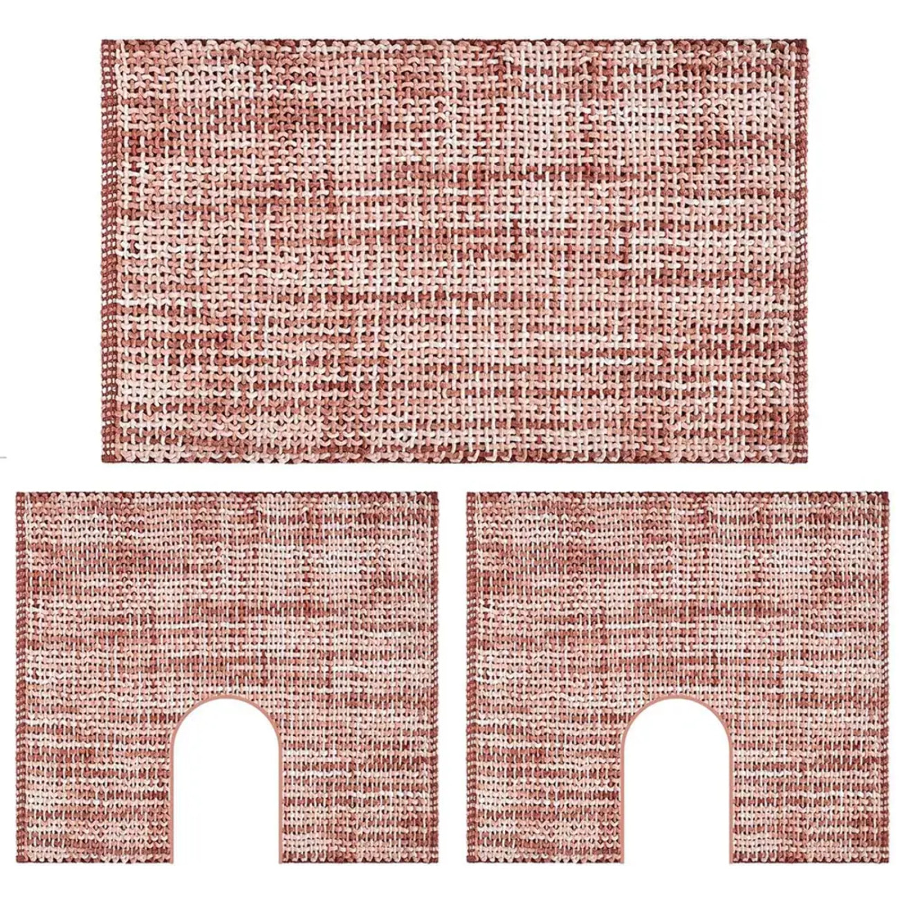 Tappeto bagno CRAZY ROSA in microfibra misto cotone, morbido antiscivolo lavabile in lavatrice, tappetino lavabo sanitari bagno