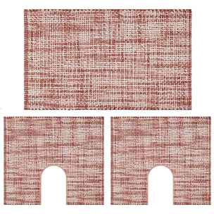 Tappeto bagno CRAZY ROSA in microfibra misto cotone, morbido antiscivolo lavabile in lavatrice, tappetino lavabo sanitari bagno