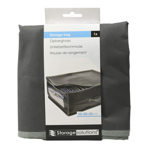 Well home funda protectora para manta no tejida de 80g/m2, 50x38xh20cm gris oscuro