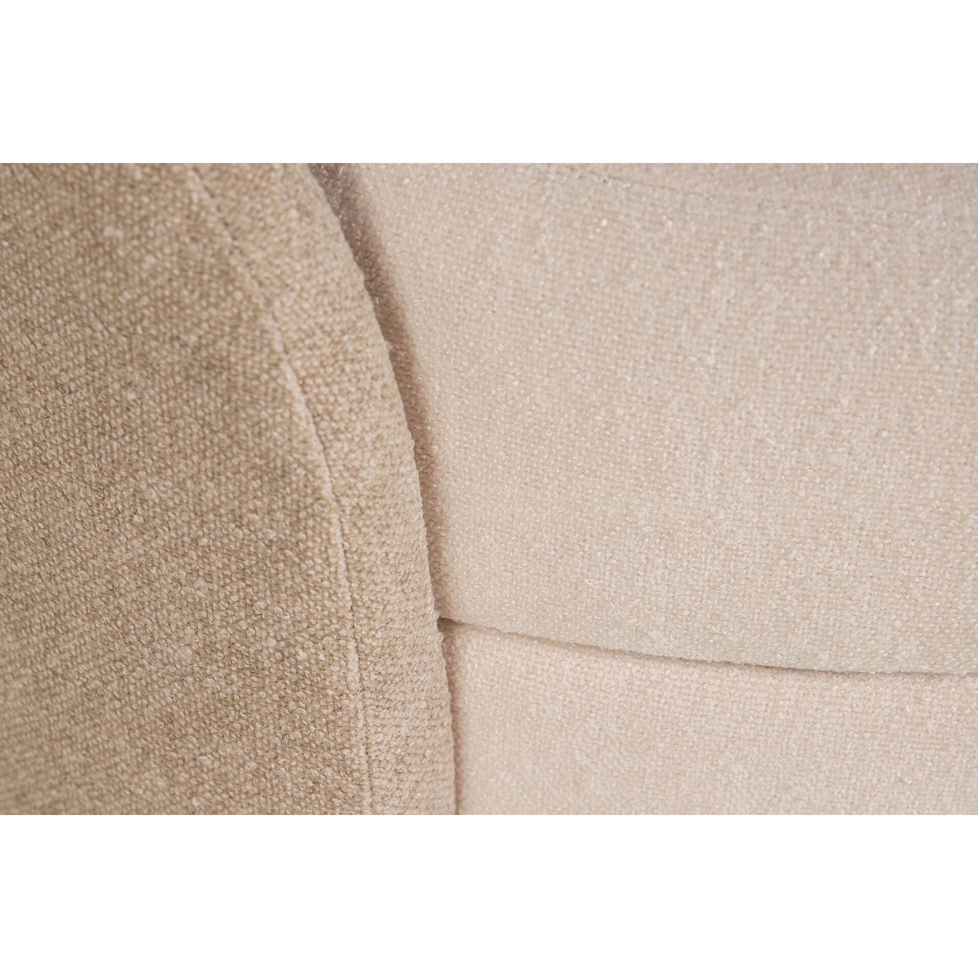 Puff Velvet Chenille Beige 70x54x48 Cm