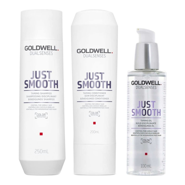 GOLDWELL Kit DS Just Smooth Taming Shampoo 250ml + Conditioner 200ml + Oil 100ml