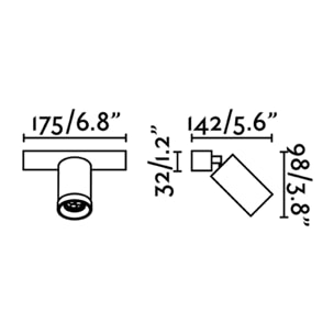STAN Lampe applique/plafond blanc
