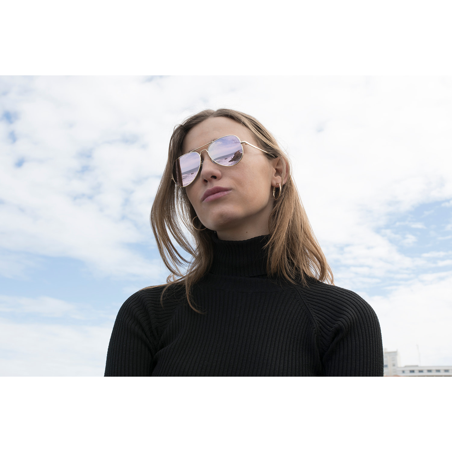 Gafas de sol OCEAN BANILA - Oro mate / Rosa