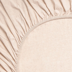 Sábana bajera algodón de punto ajustable Punto color marfil lino Punto de algodón