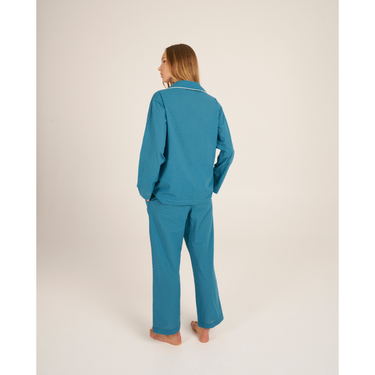 Pantalón de pijama de mujer largo con bolsillos