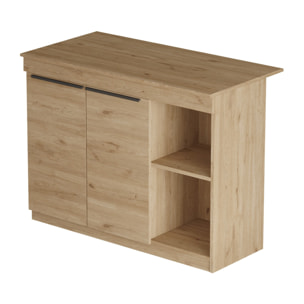 Table de cuisine en bois "Siven" - 120 x 60 x 88 cm - Marron