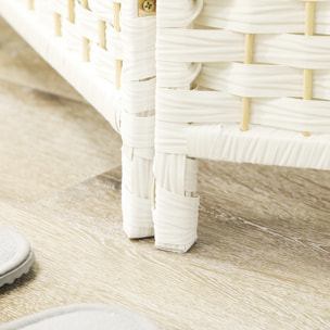 Paravent intérieur en bois 4 panneaux 180 x 180 cm séparateur de pièce pliable bois blanc