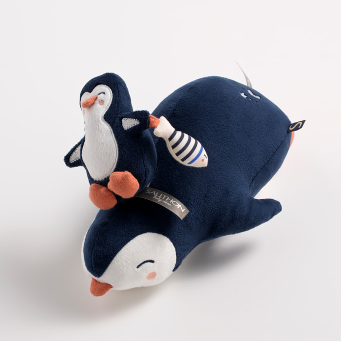 Peluche pingouin bleu marine