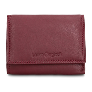 Portafoglio da donna in vera pelle - Modello Valoria Ultra - Casual - 12.0 x 9.0 x 2.0 cm