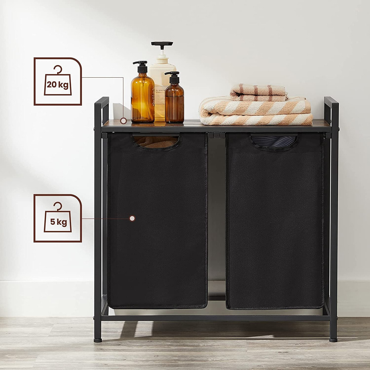 Mobile Porta Biancheria Loft a Due Scomparti