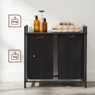 Mobile Porta Biancheria Loft a Due Scomparti