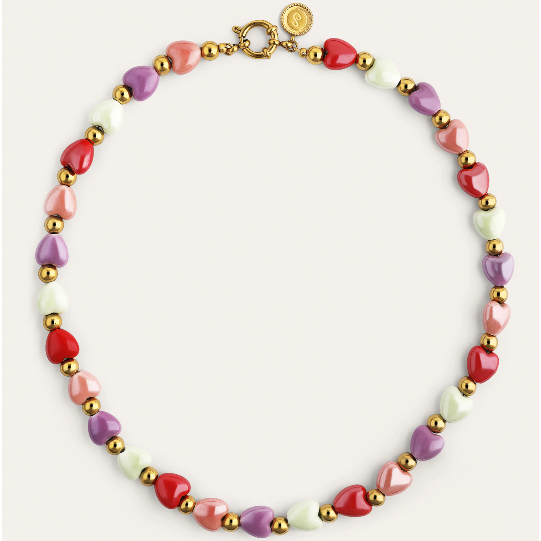 Collar l'Amour à Paris Color Acero Baño Oro