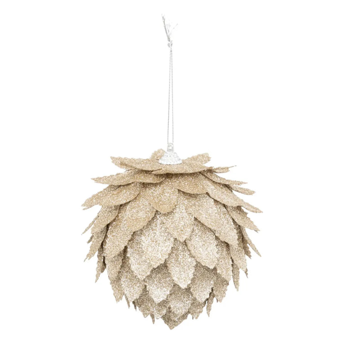 Sujet feuille 10cm polystyrène or