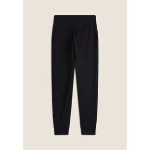 Pantaloni donna comfort fit in felpa garzata con tasche