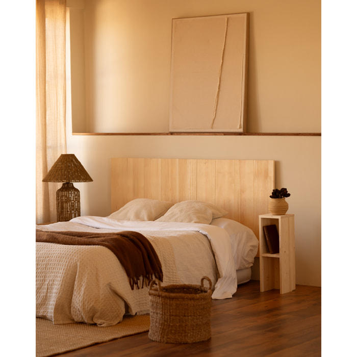 Cabecero de madera maciza en tono natural de varias medidas