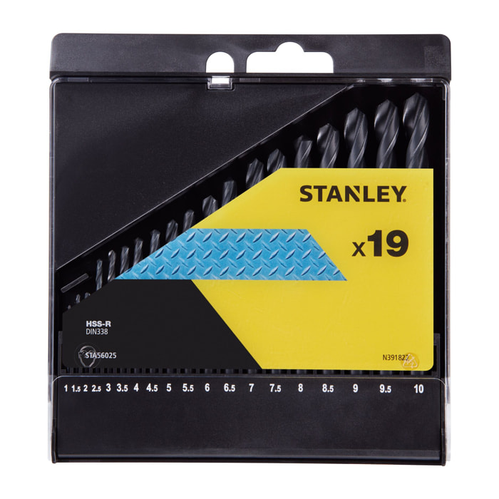 Stanley Cassette de 13 forets HSS-R de 1-10mm