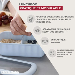 Lunchbox Bleue à compartiment réglable sans BPA Fackelmann Storage