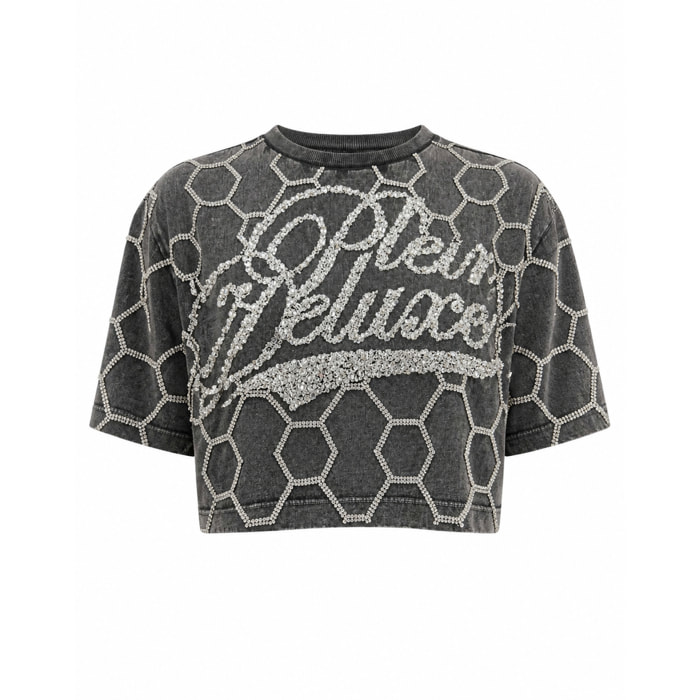 PHILIPP PLEIN T-shirt girocollo a maniche corte CRYSTAL