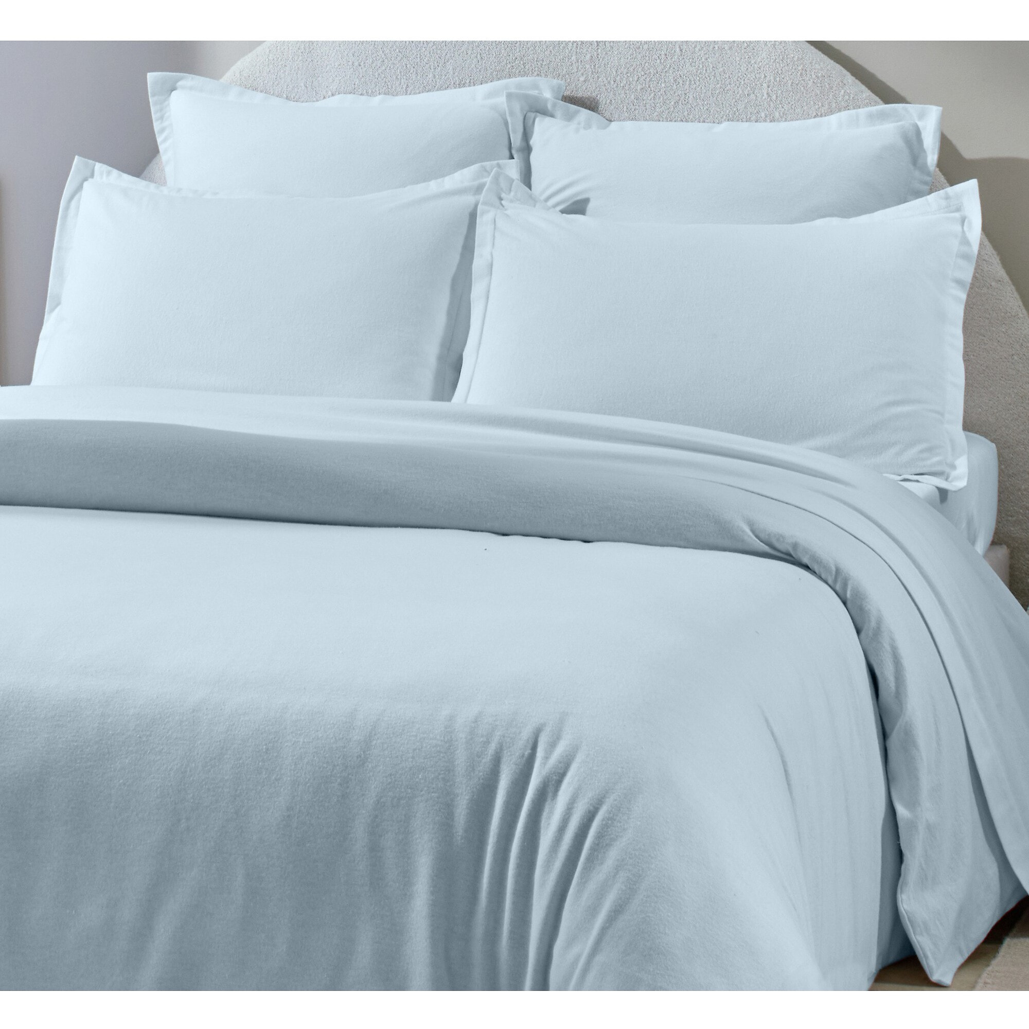 Housse de couette 100% flanelle de coton 160gr_bleu