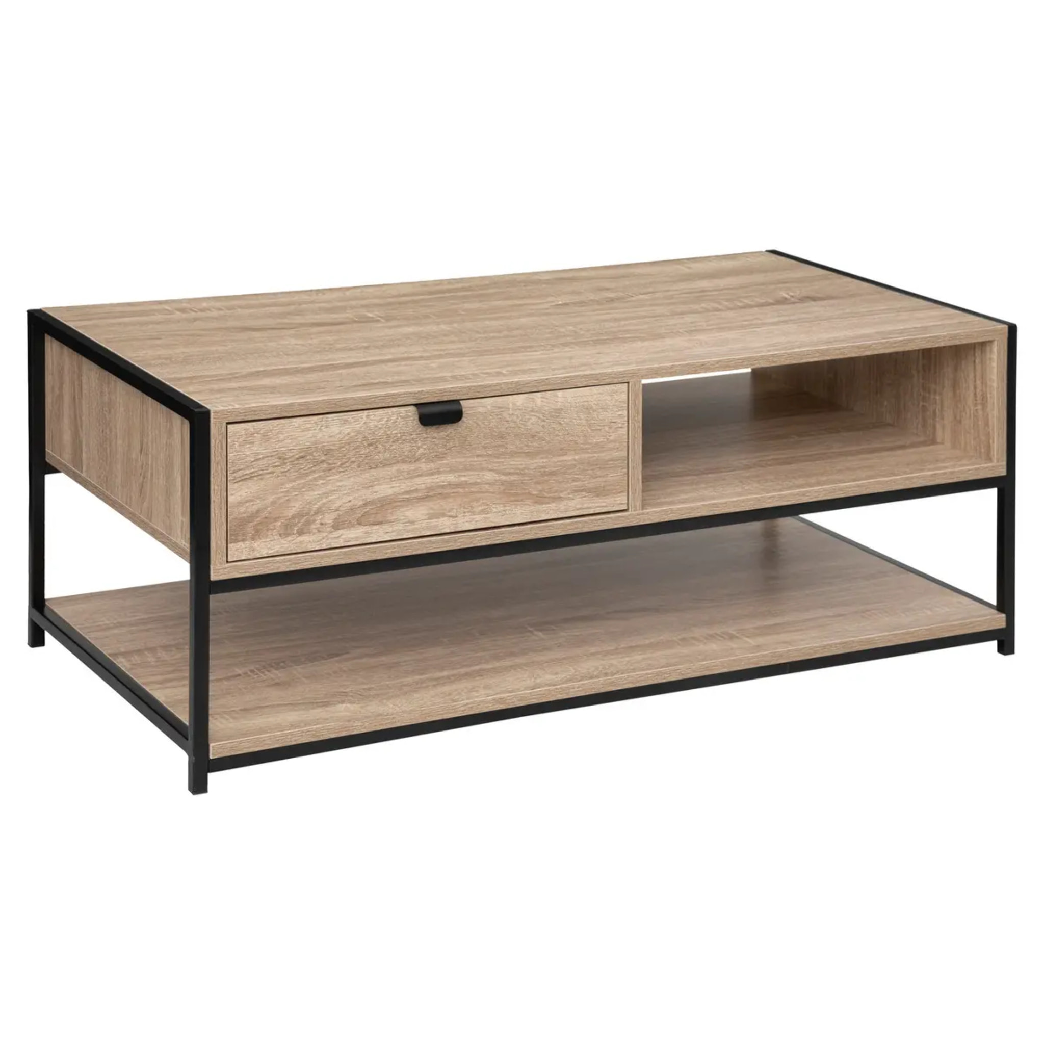 Table basse "Aliaj" effet chêne naturel