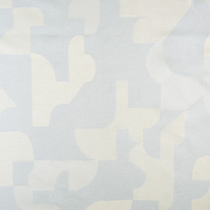 Rideau jacquard géométrique texturé rétro - Ecru