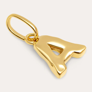 Charm Letter Organic Argento Placcato Oro