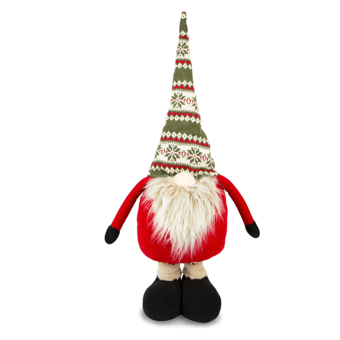 Gnome avec barbe et jambes extensibles Excelsa – Gnomo, Polyester multicolore