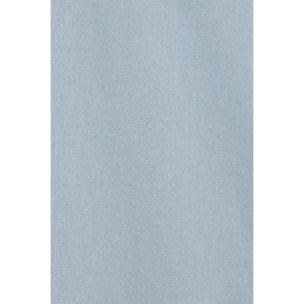 Camicia celeste regular in lino-cotone con ricamo Rigby Go