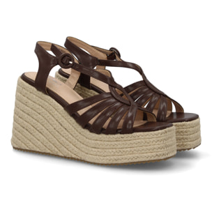 Sandalia cuña plataforma mujer cómoda