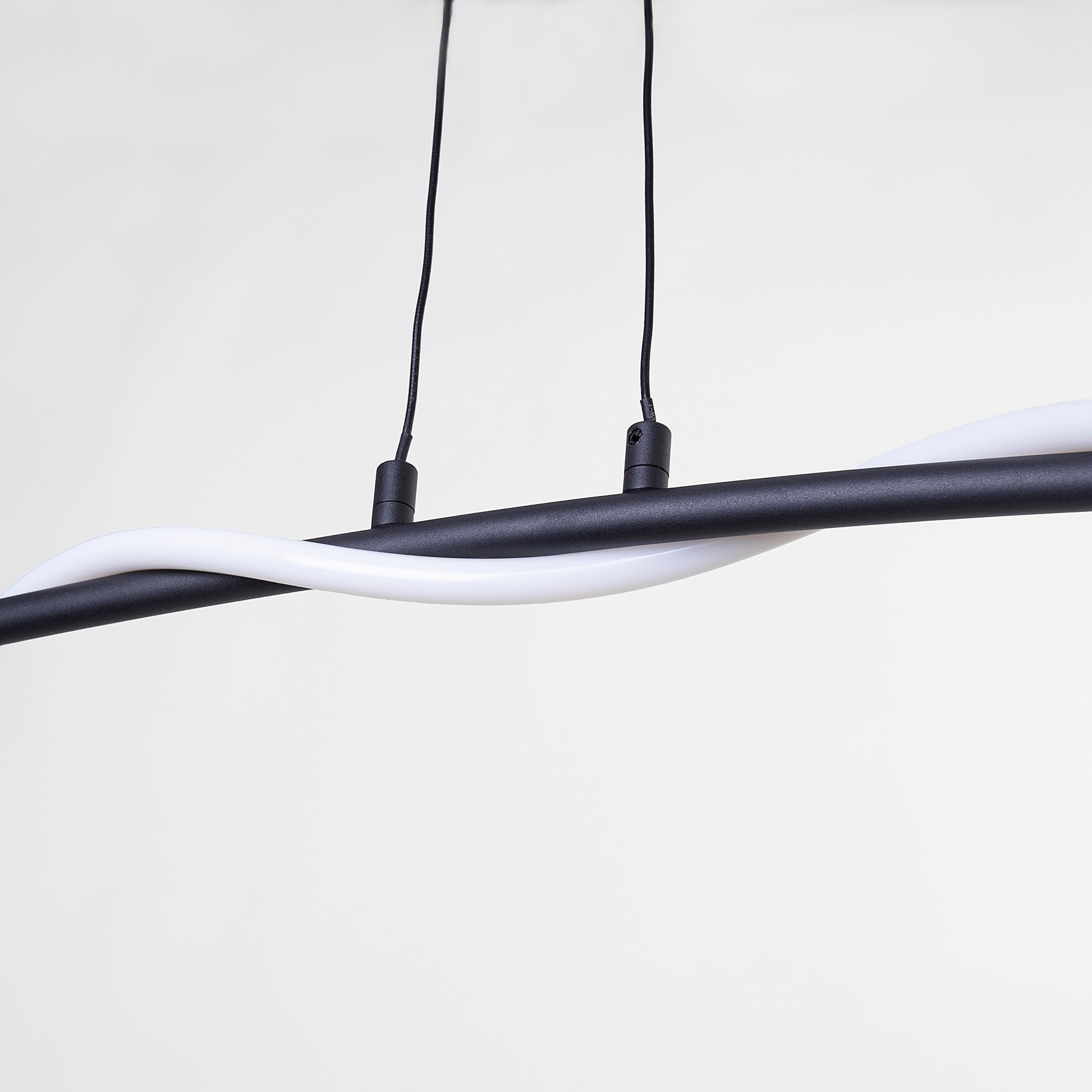 Forlight Colgante Tress LED 23.5W Blanco Neutro - 4000K Negro para Interior de Techo en Comedor, Salón, Cocina
