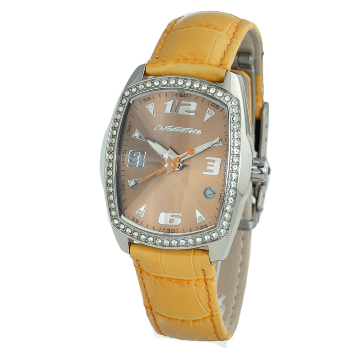 Reloj Chronotech CT7504LS-06 Mujer Analogico Cuarzo con Correa de Piel