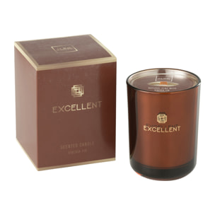 J-Line bougie parfumée Excellent - Siberia Fir - verre - brun - small - 50H