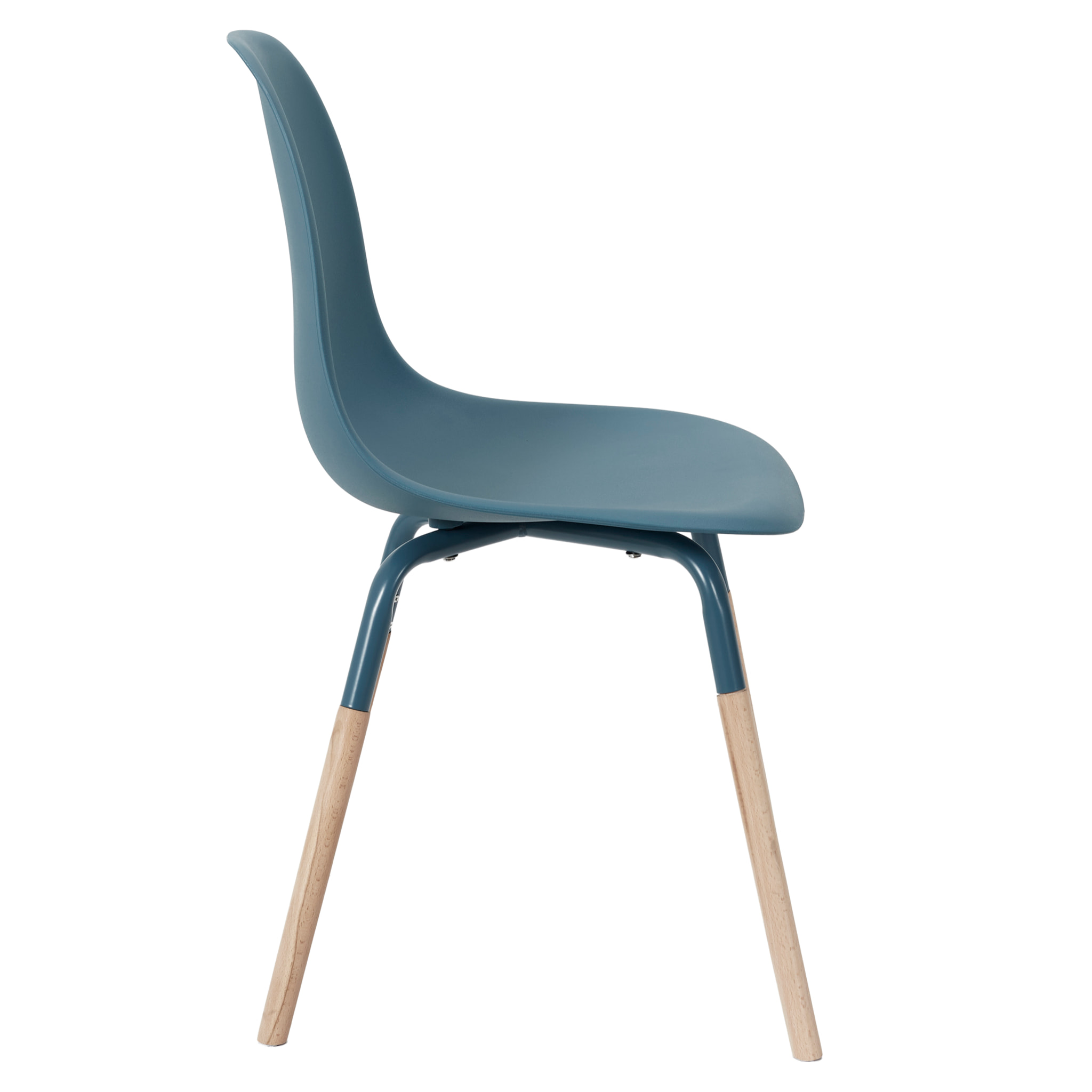 Chaise Scandinave Phenix Bleu Canard - Lot De 4