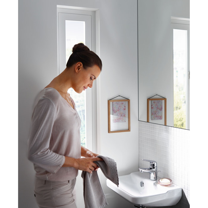 Mitigeur de lavabo 70 CoolStart, bonde Push-Open chromé Novus