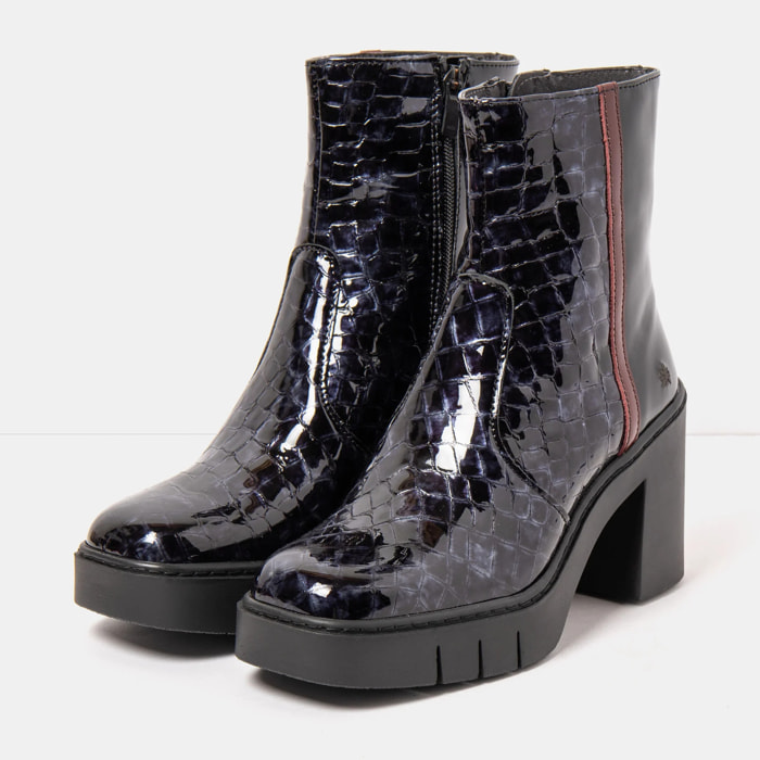Botines con tacón 1974 HORASAN GREY-BLACK/BERNA color Grey-black