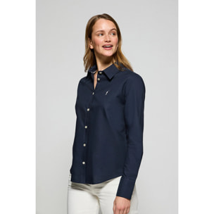 Camisa Oxford Regular fit azul marino con logo Rigby Go