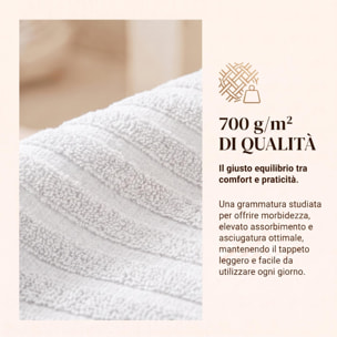 INTRECCI HOME Tappeto Bagno, in Puro Cotone 700 g, , Morbidezza Extra, Assorbenza Superiore, Elegante e Durevole
