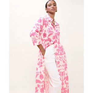 Abito a maniche lunghe con stampa floreale