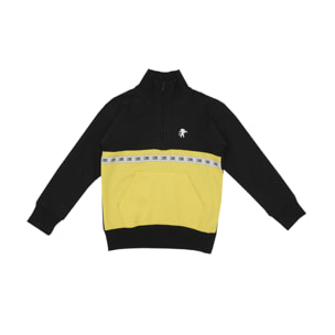 Sudadera infantil con cuello y media cremallera bicolor New Tape