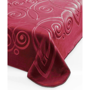 Coperta Plaid Rosso Fragola in tinta unita con morbido pile di poliestere