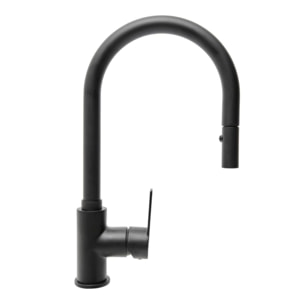 Mélangeur évier Swiss Aqua Technologies B-Way avec bras pivotant, 2 jets noir mat SATBSBW183