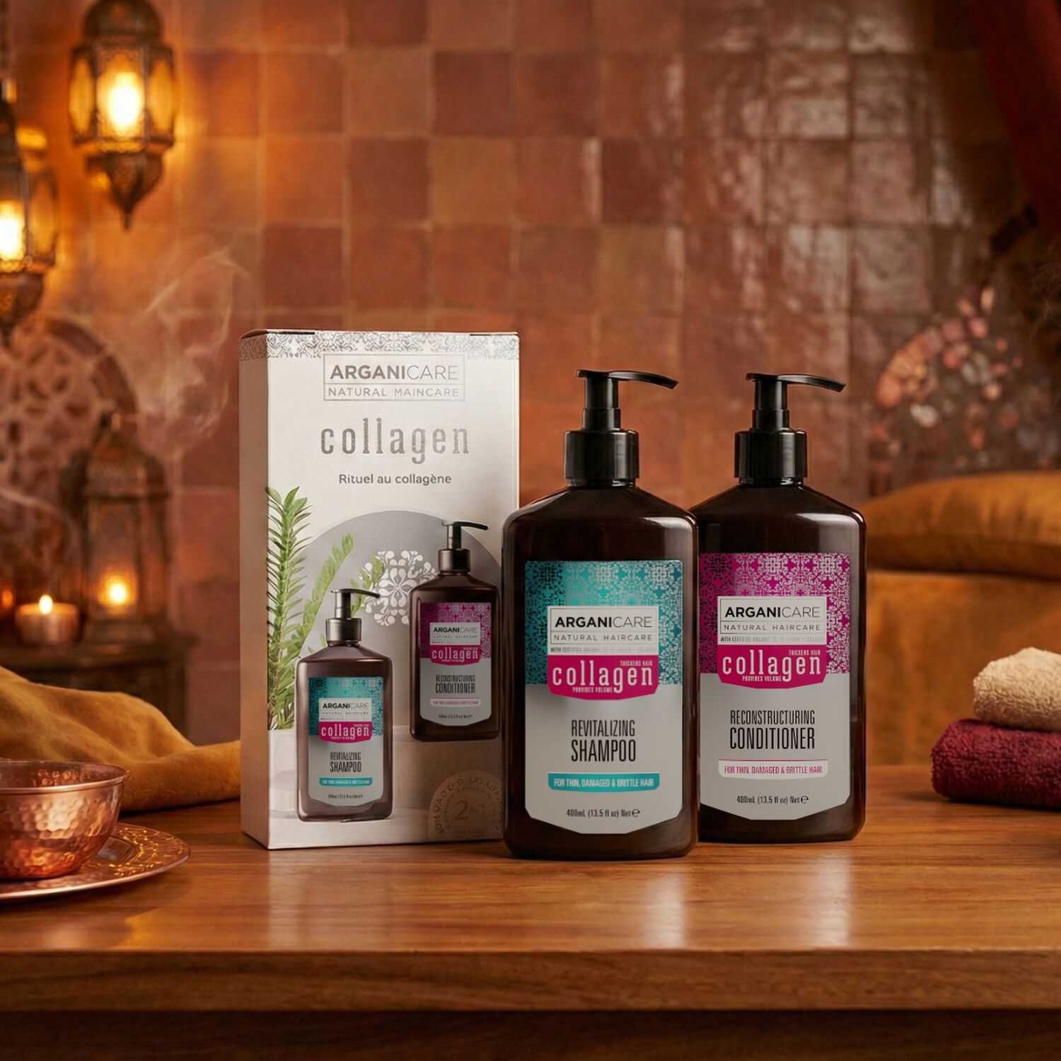 Collagen - Coffret Revitalisant Shampooing 400ml + Après-Shampooing 400ml