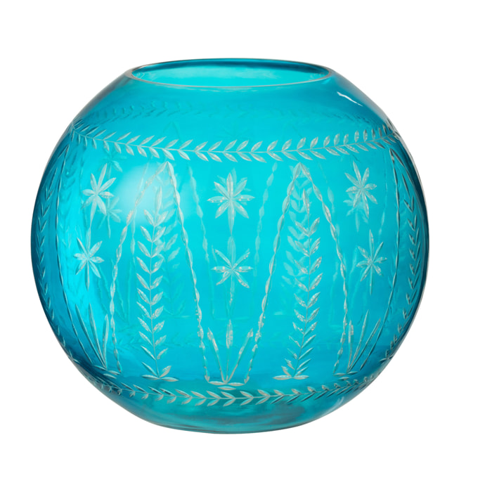 J-Line vase Tarifa Rond - verre - aqua