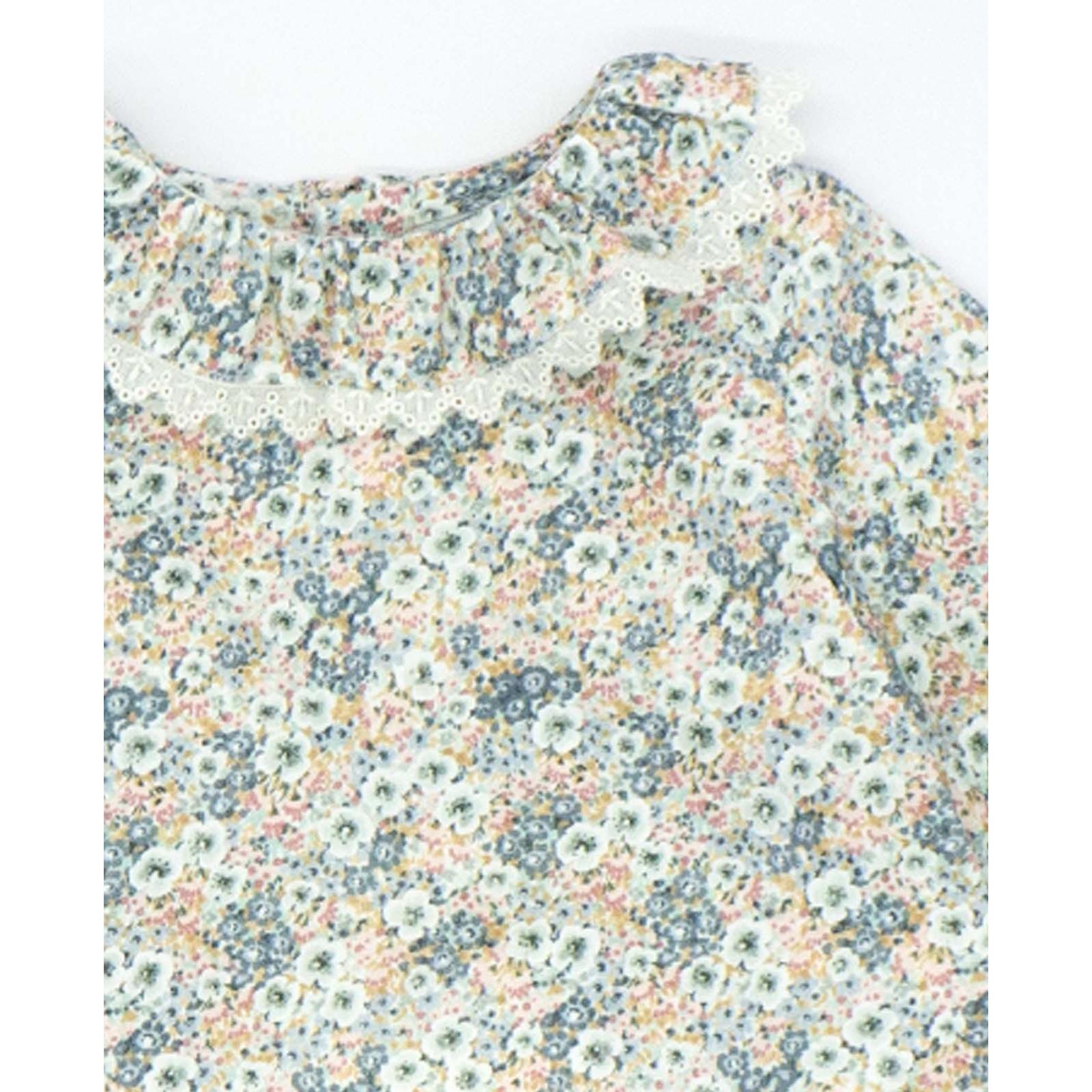 Blusa flores con volante