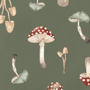 Mantel estampado antimanchas AMANITA VERDE