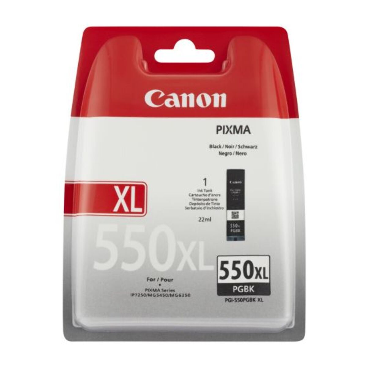 Cartouche d'encre CANON Originale PG-550 XL Noire Pigmentée Haute Capacité - 6451B001