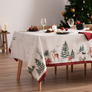 Nappe de Noël en coton155x300 cm